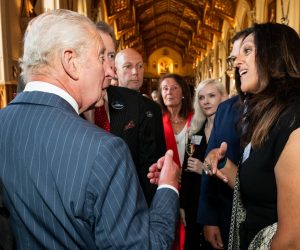 Nazia White talking with The King