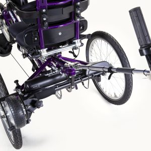 Photo of the 'Bionic Buddy' connected to the Tomcat Arrow Special Needs Trike.